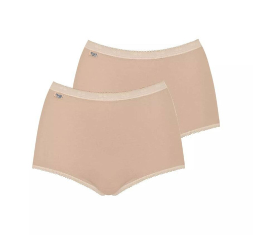 Figi Damskie Basic + Maxi Sloggi- beżowy