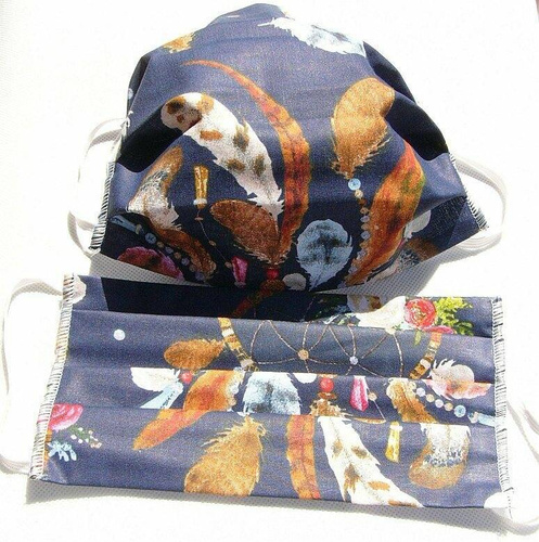 Maseczka dwuwarstwowa 998E Karo - 51N kotki czarne