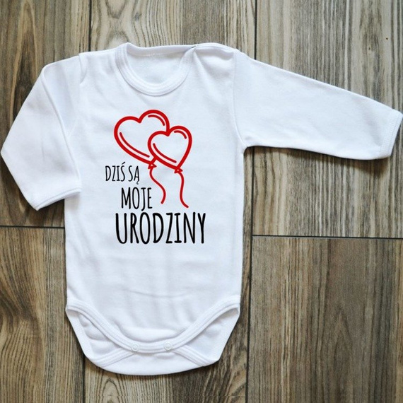 Body długi rękaw "Dziś są moje urodziny" Moocha czarne