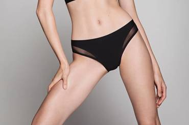 Figi Damskie Laser Cut  L-POL 5017 BI-02  Lama czarny