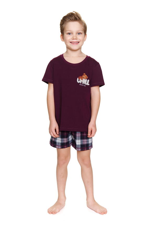 PDU.7202 Piżama dziecięca Unisex Doctor Nap - burgundy