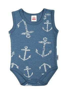 Body niemowlęce ramiączkach "BLUE SEA" Makoma niebieski