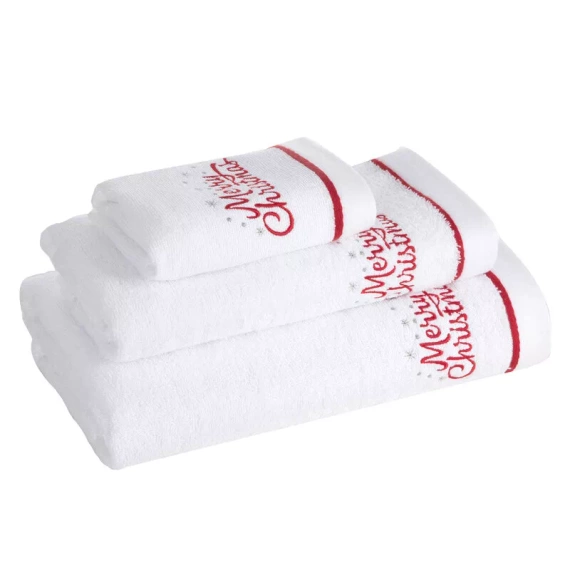 Ręcznik świąteczny Merry Christmas Gerda 3 Eurofirany biały