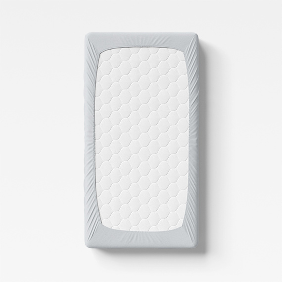 Prześcieradło dziecięce bawełniane Eevi - jasny szary