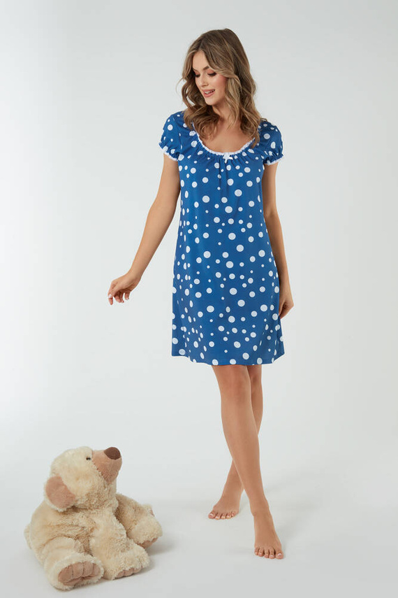 Koszula nocna i do karmienia Raba Italian Fashion - druk niebieski