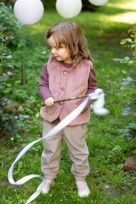 Kamizelka na guziki Julia Pinokio - róż ciemny