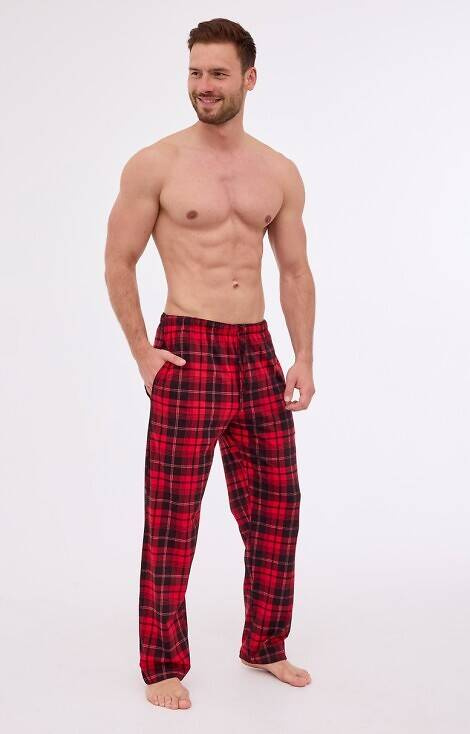 Spodnie piżamowe 691/54 Cornette czerwony-czarny