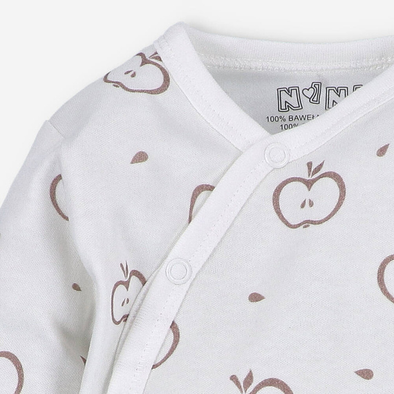 Body kopertowe z bawełny organicznej Happy Apples Nini druk