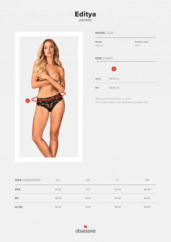 Figi damskie Editya Panties Obsessive czarny