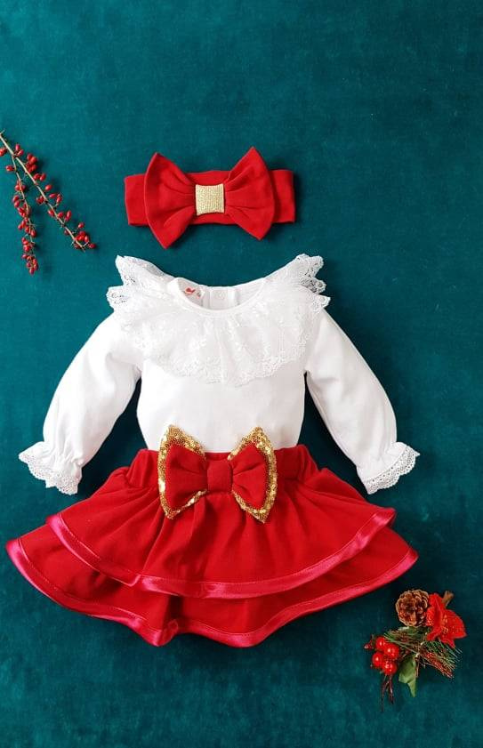 Spódniczka 1826B Santa Marija - czerwony