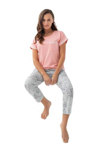 Piżama Damska 342   Luna -koralowy