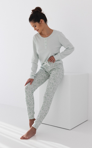 Piżama damska Interlock Olive Sensis - miętowy