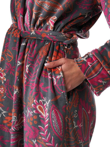 Szlafrok Damski LGD 782 Key - mocca/wzór