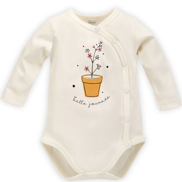 Rozpinane body z długim rękawem Tres Bien Pinokio - ecru