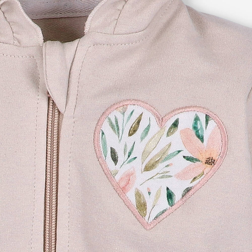 Bluza dresowa z bawełny organicznej Pink Flowers Nini różowy