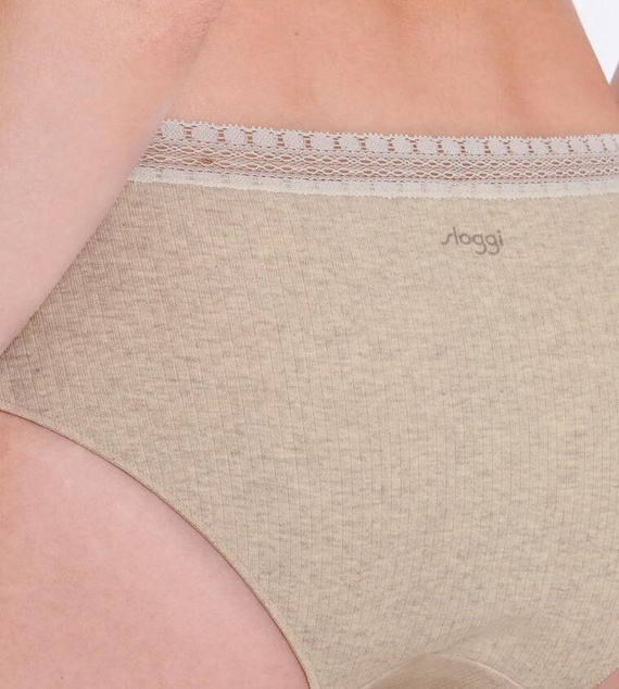 Figi Damskie GO Ribbed R Hipster C2P 2-pak Sloggi - grey combination