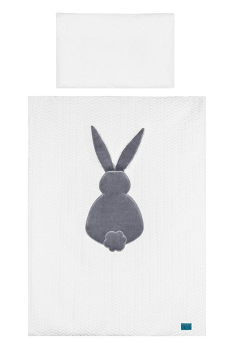Pościel 3-częściowa "KRÓLICZEK"  Belisima szara 