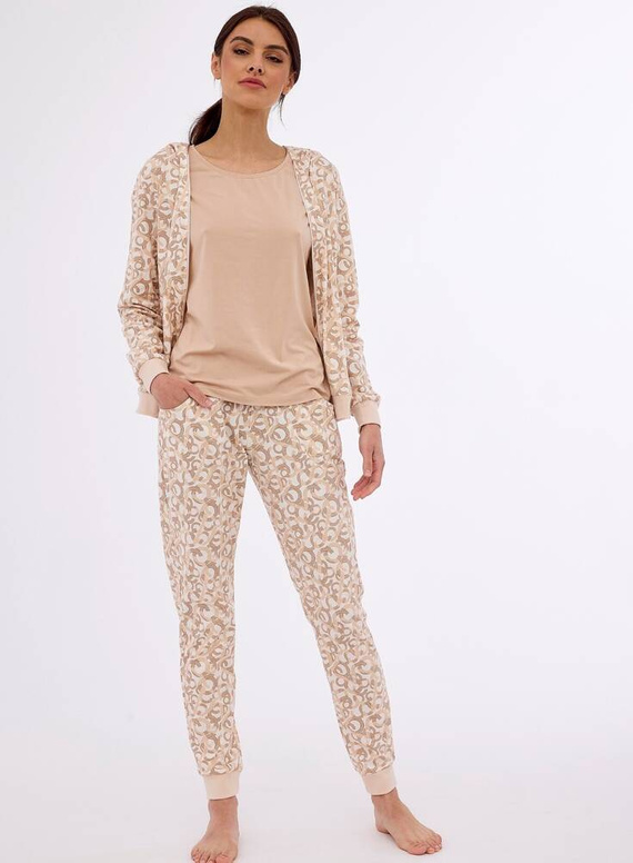 Piżama trzyczęściowa damska 355/411 Elen Cornette beżowy