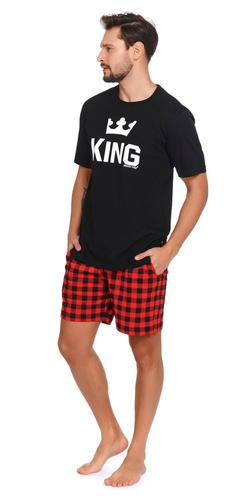 PMB.9952 Piżama Męska Doctor Nap - red