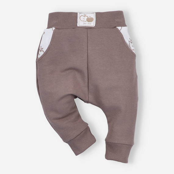 Spodnie dresowe z bawełny organicznej Happy Apples Nini beżowy