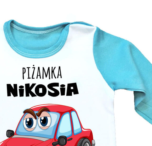 Samochodzik z imieniem piżamka dziecięca Moocha