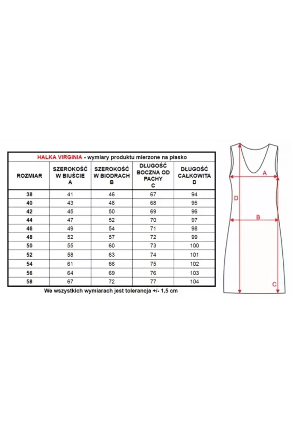 Koszula nocna damska 6199 Virginia Mewa biały