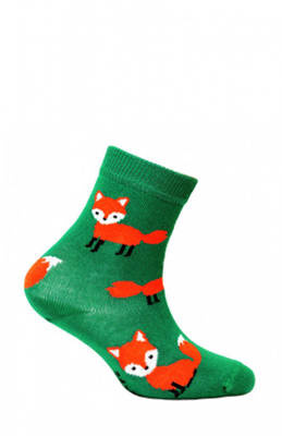 G24.01N Cottoline Skarpety Dziewczęce wzorowane Gatta - 291 green