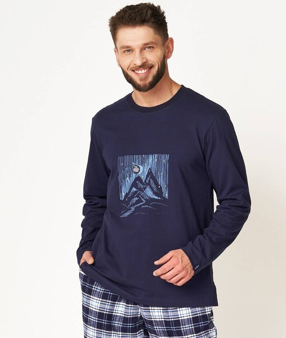 Piżama Męska MNS 412 Key - granatowy