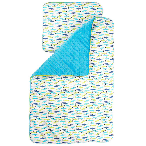 Komplet do wózka Trójkąty Martex niebieski