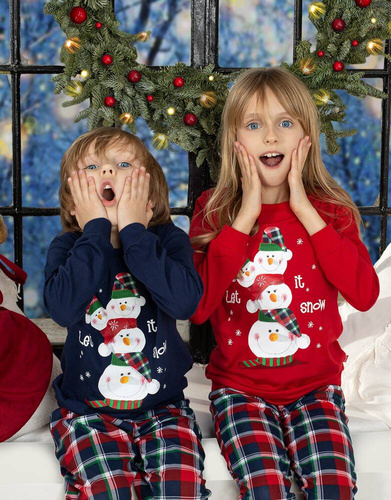 Piżama chłopięca 593/154 966/154 Snowman 2 Cornette - granatowy 