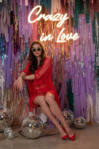 Koszula nocna 634 Florencja Forex - czerwony