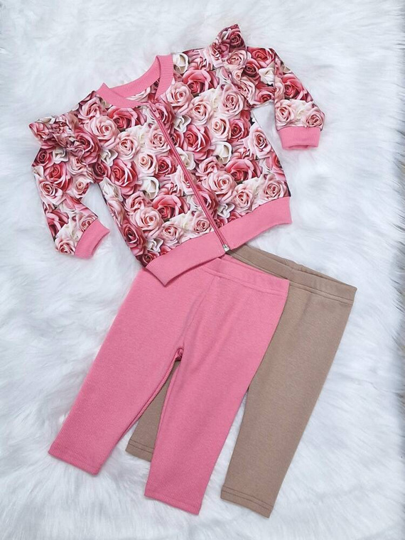 Legginsy prążek Rozalia Bambarillo beżowy