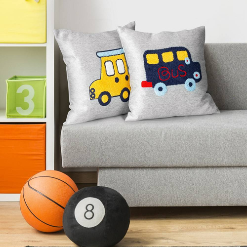 Poszewka dziecięca Alvin 1 z samochodem Eurofirany stalowy