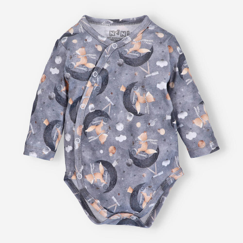 Body kopertowe z bawełny organicznej Space Tour Nini druk