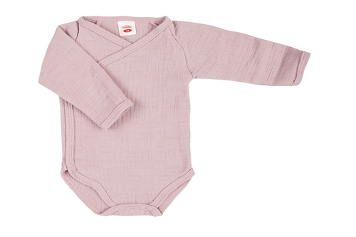 Body rozpinane muślinowe "Bamboo Muslin Pink"  Makoma