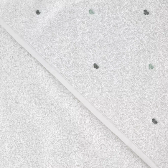 Niemowlęce okrycie kąpielowe Baby 60 Serca Eurofirany biały/miętowy