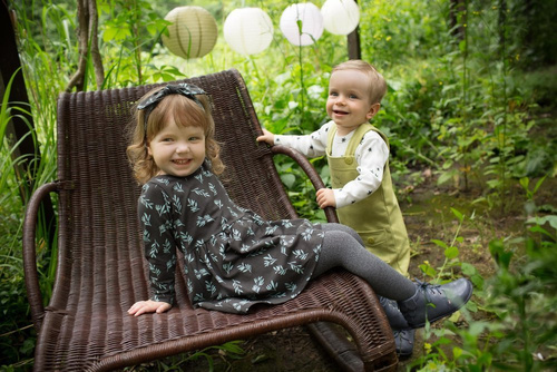Sukienka niemowlęca "Stay Green" PINOKIO - grafit druk