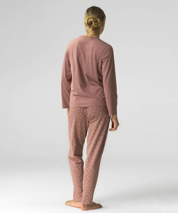 NLP-483 Piżama Damska Atlantic -pudrowy