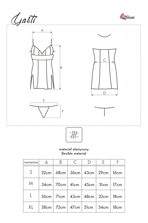 Komplet dwuczęściowy Yasti LC 13431 LivCo Corsetti Fashion