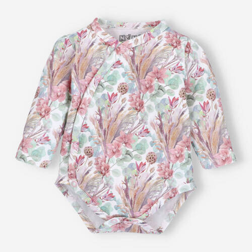 Body rozpinane z bawełny organicznej Magic Flowers Nini
