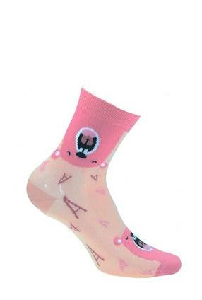 G84.01N Skarpety Damskie wzorowane  Gatta 766 white/lurex