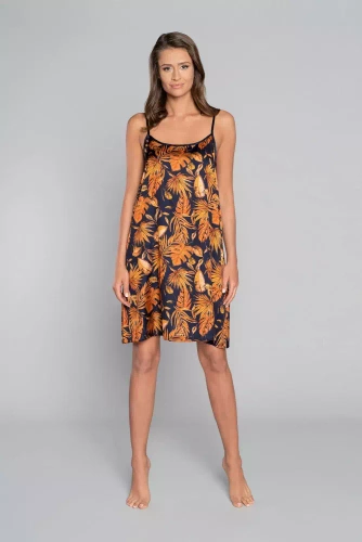 Koszula damska, wąskie ramiączko Monstera Italia Fashion - druk 