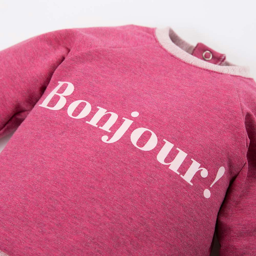 Bluza dresowa Hello World Eevi - bordowy melanż