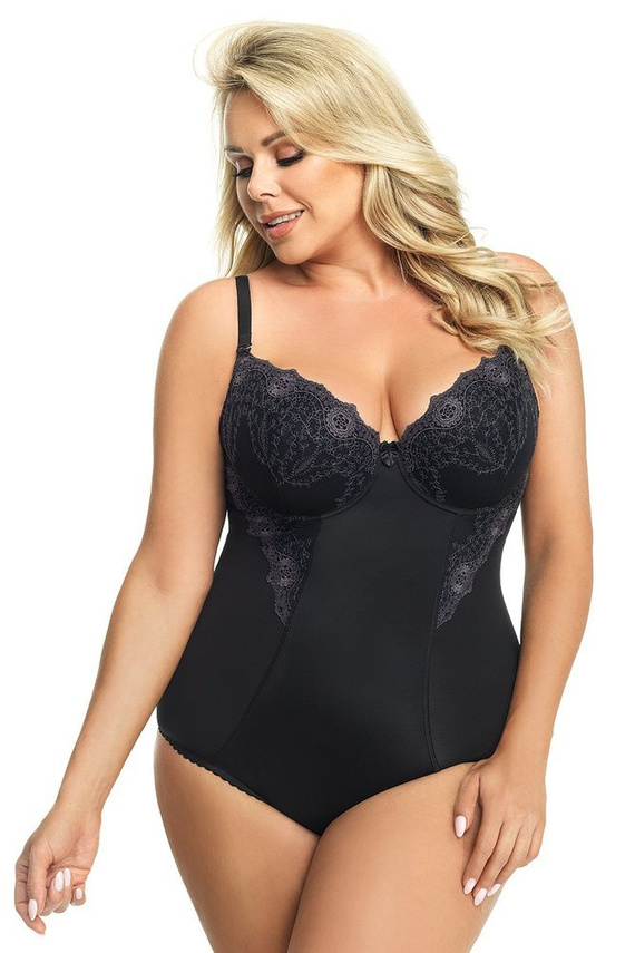 Gorsenia G 184 Livia Body z miseczkami - czarny