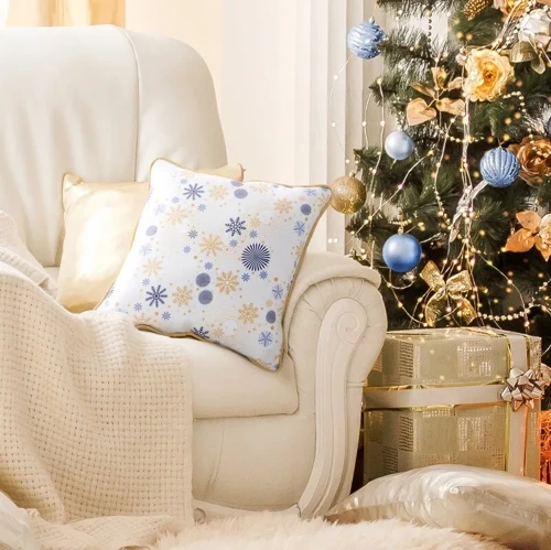 Poszewka świąteczna Carol Eurofirany biały/złoty