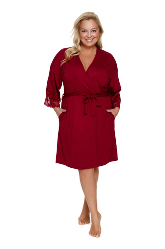Szlafrok damski Plus Size 7261 Doctor Nap - burgundy red