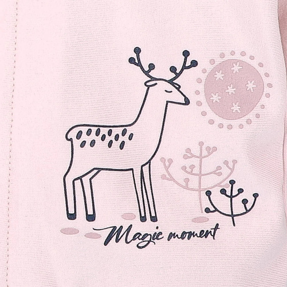 Bluza dresowa z bawełny organicznej Jelonki Nini różowy