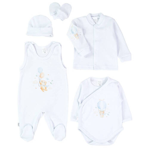 Komplet wyprawkowy Miś z balonami- Love 5 częściowy Martex