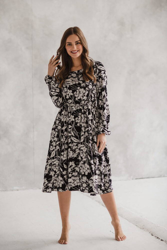 Sukienka ciążowa i do karmienia Lovely Dress Milk&Love czarna w print