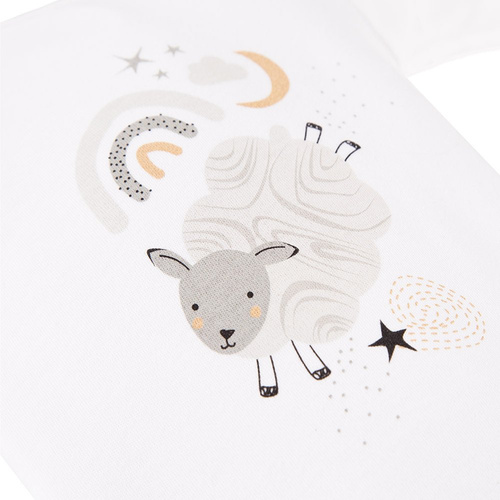 Body z długim rękawem Mellow Ewa Klucze - biały